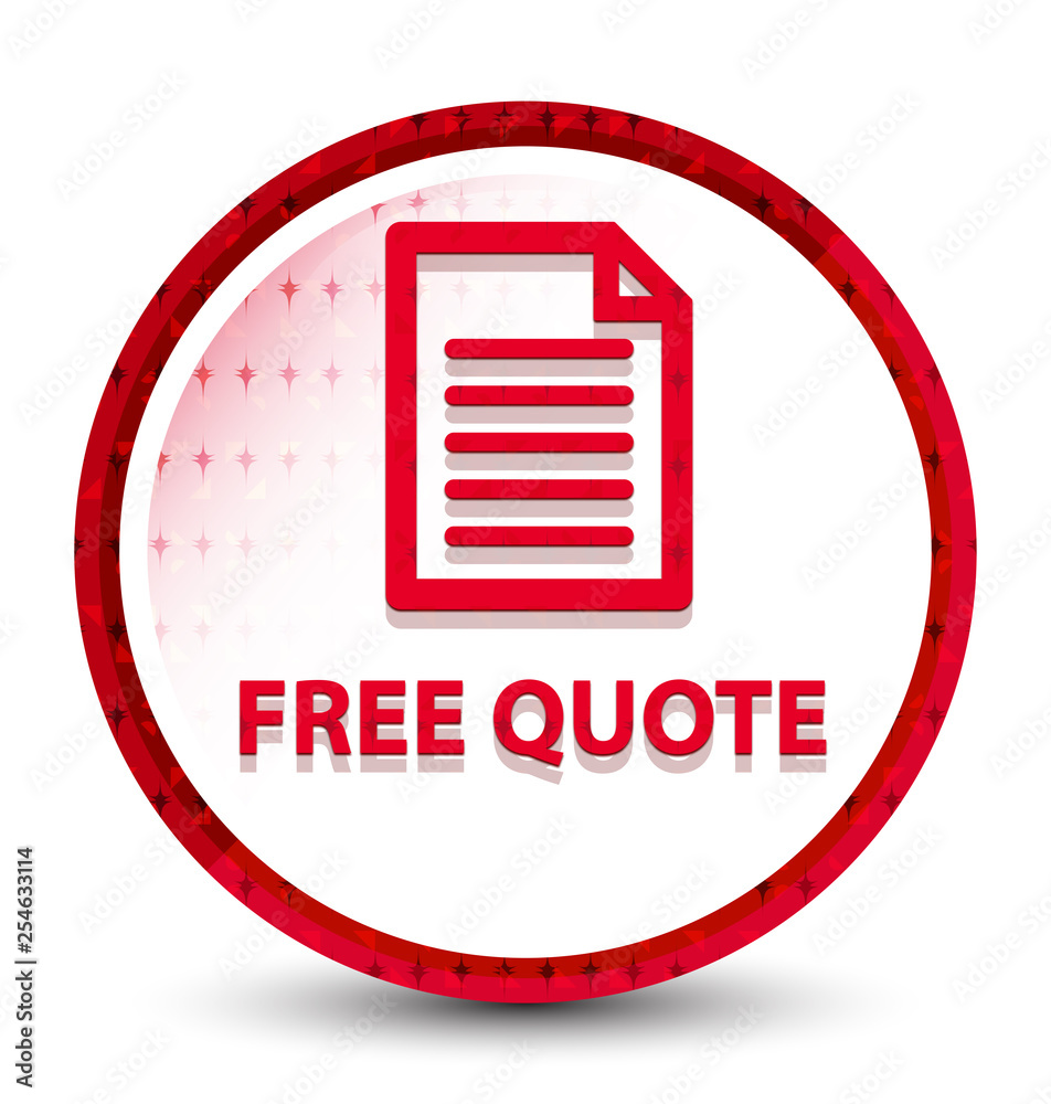 Free quote (page icon) misty frozen red round button Free quote (page icon) misty frozen red round button
