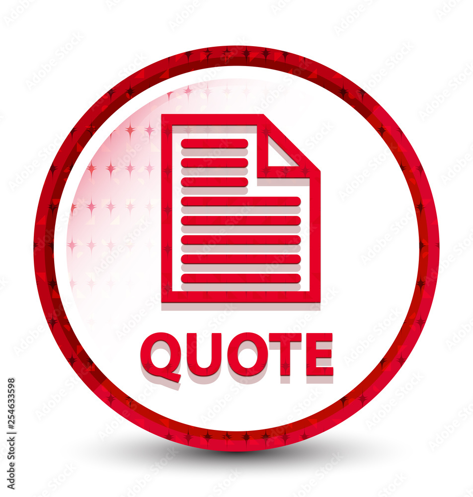 Quote (page icon) misty frozen red round button Quote (page icon) misty frozen red round button