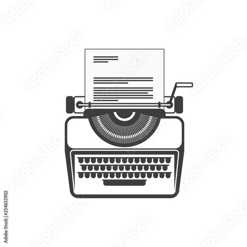 Typewrite flat icon.