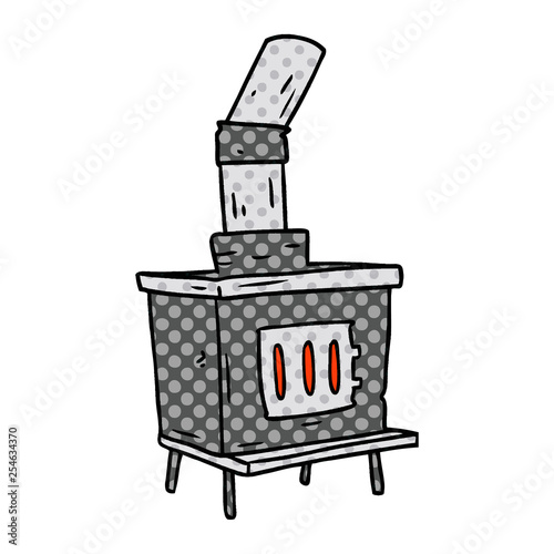 cartoon doodle of a house furnace