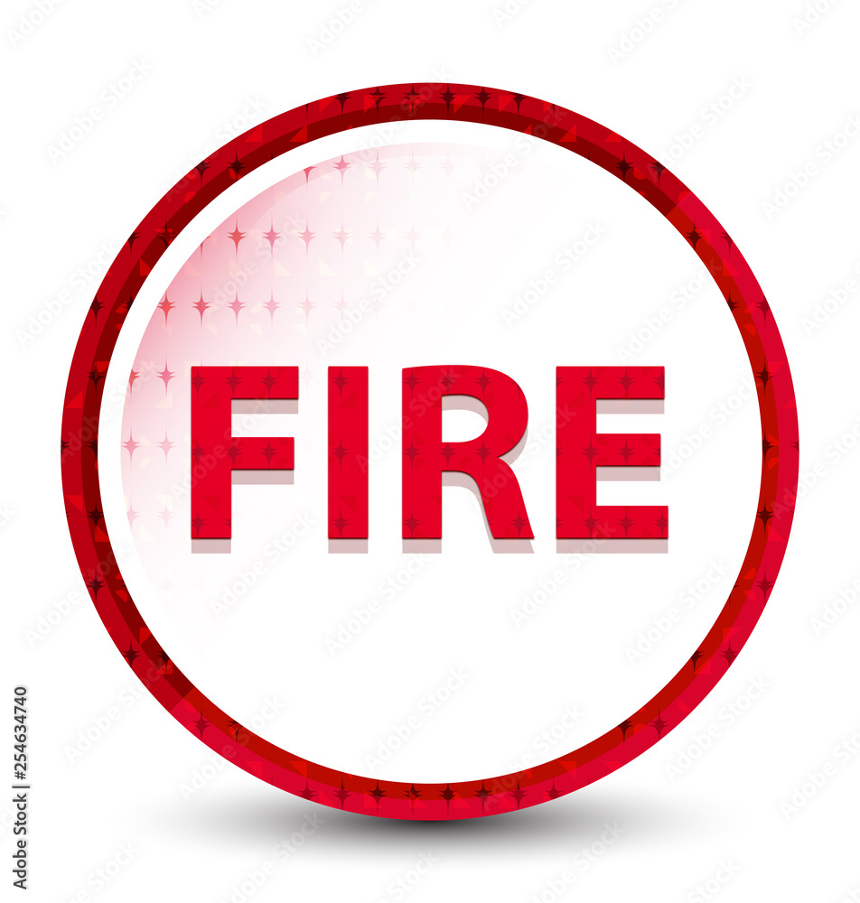 Fire misty frozen red round button Fire misty frozen red round button