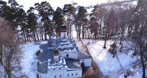 Christian Orthodox Church of Michael the Archangel in Arkhangelskoye Park in Moscow in Russia