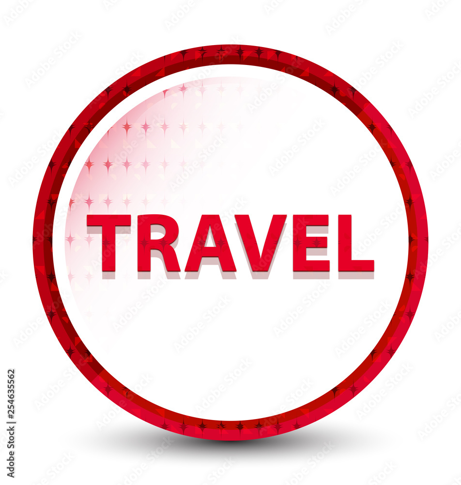 Travel misty frozen red round button Travel misty frozen red round button