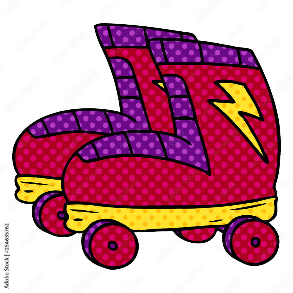 Naklejka premium cartoon doodle of roller skates