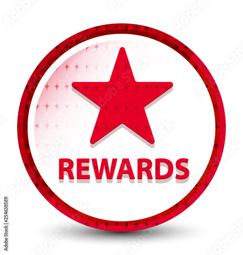 Rewards (star icon) misty frozen red round button