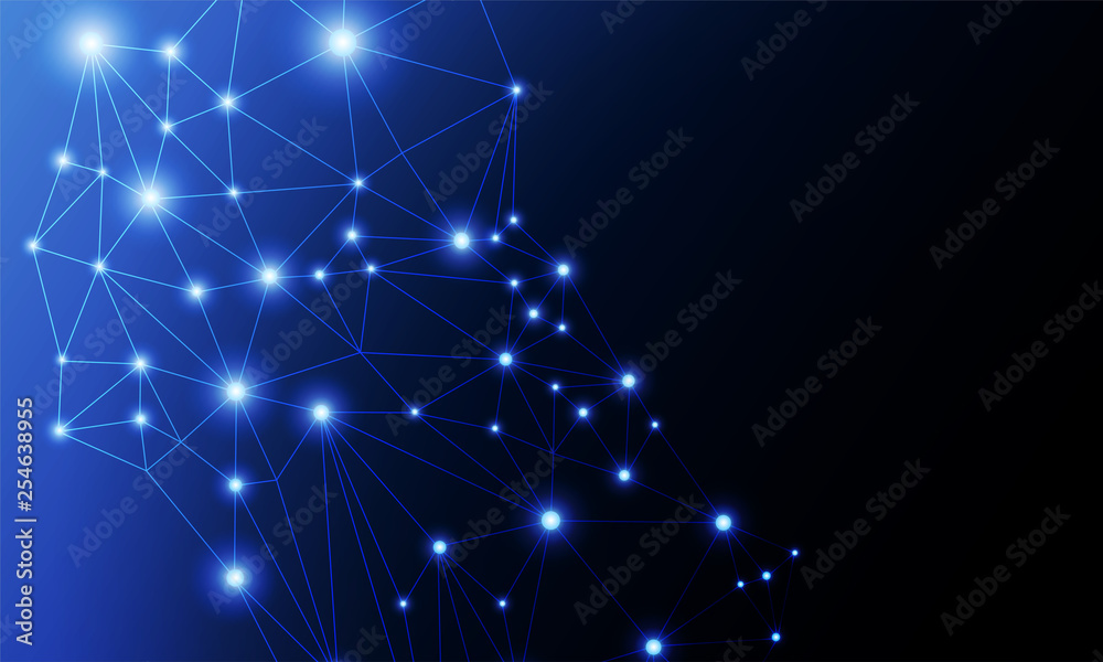 Abstract network connection, dots and lines design, Geometric abstract background Abstract network connection, dots and lines design, Geometric abstract background