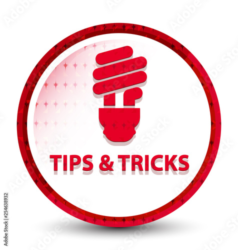 Tips and tricks (bulb icon) misty frozen red round button