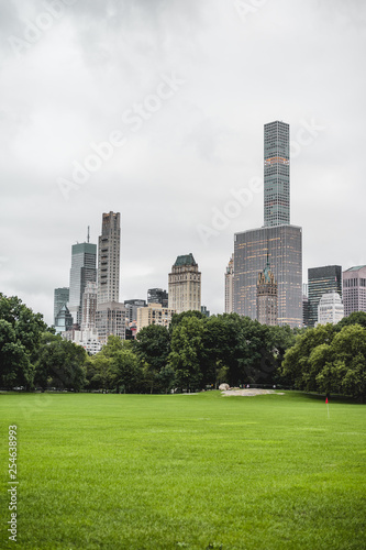 View on skyscrapers from Central Park in New York