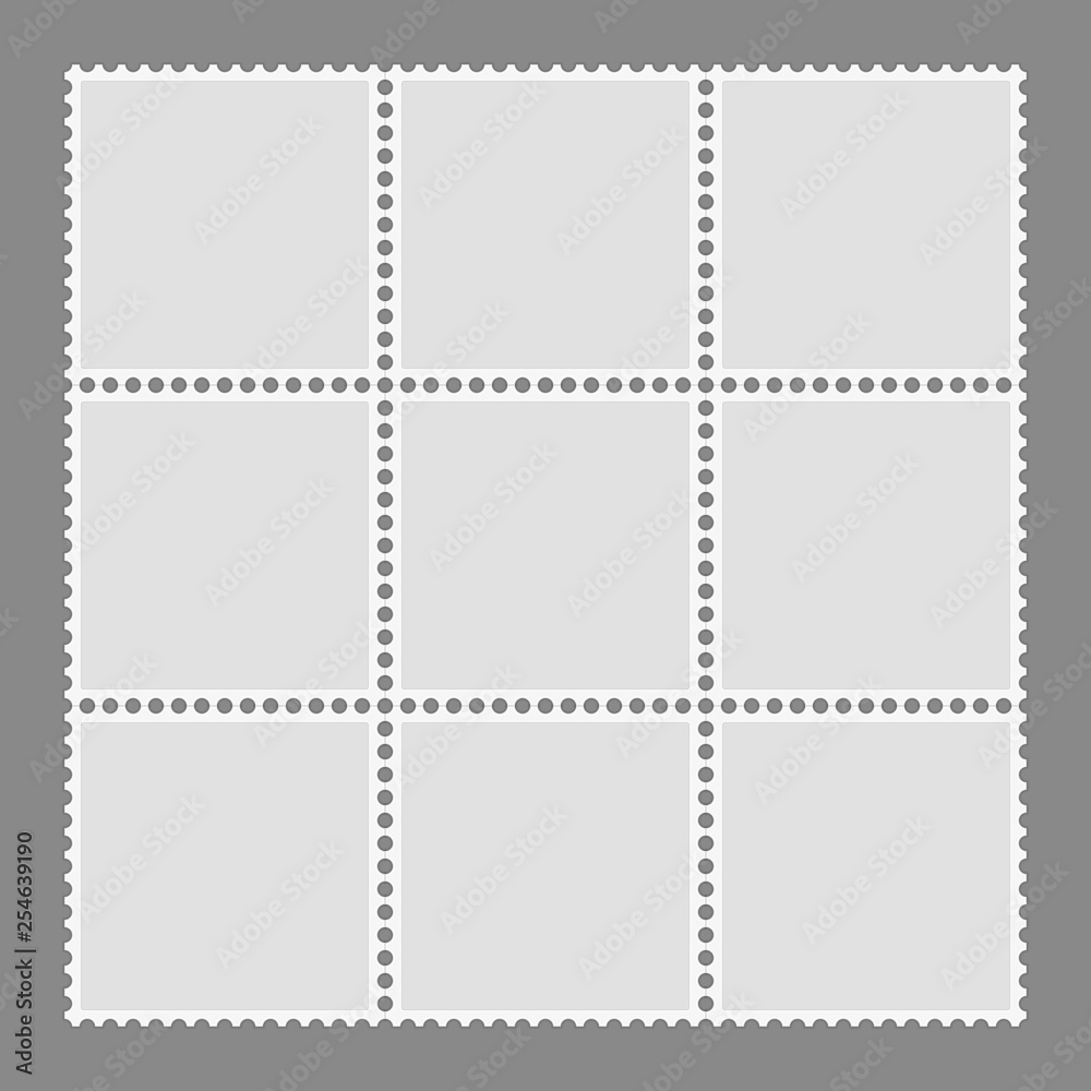 Obraz premium Blank postage stamps template.