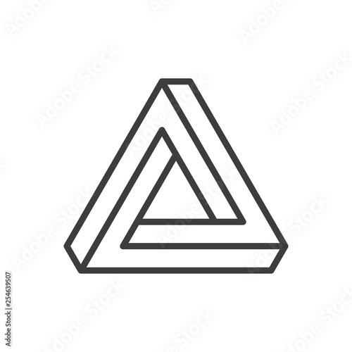 Penrose triangle icon.