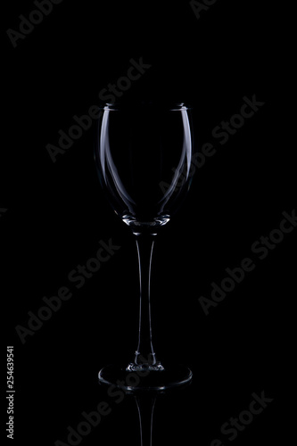 glass of wine on black background © Николай Фадеев