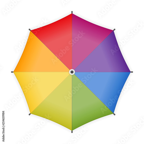 Rainbow umbrella icon.