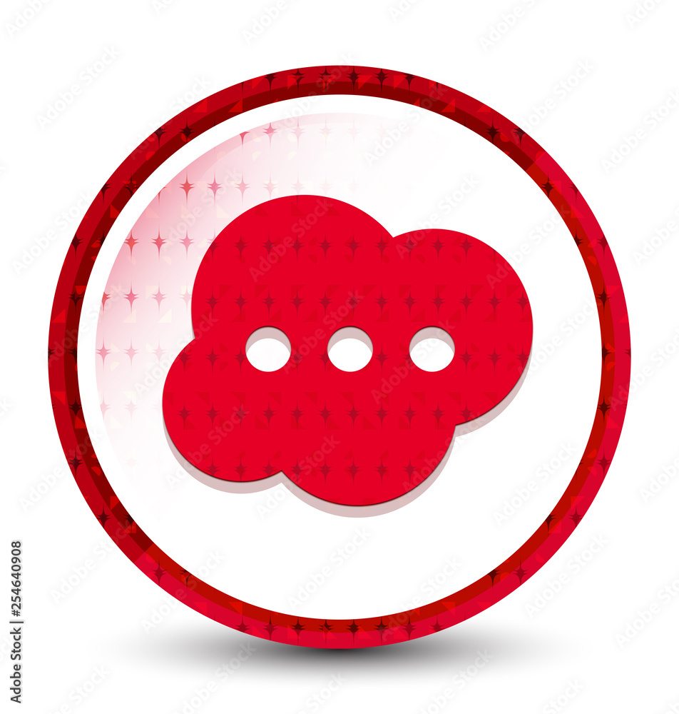 Brain icon misty frozen red round button Brain icon misty frozen red round button