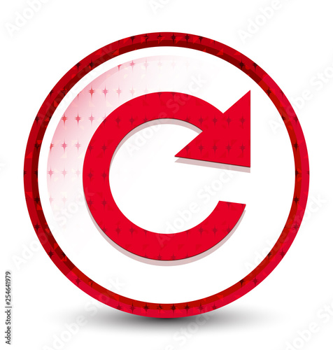 Free Download Reply rotate icon misty frozen red round button - GFXLoad