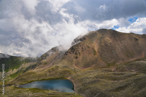 Lake scenes in mountains  national park Dombai  Caucasus  Russia  Europe