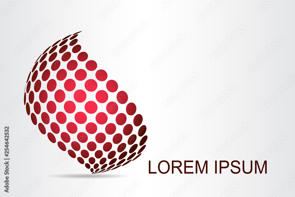 Abstract technology logo stylized spherical surface with abstract shapes. This logo is suitable for global company, world technologies, media and publicity agencies Abstract technology logo stylized spherical surface with abstract shapes. This logo is suitable for global company, world technologies, media and publicity agencies