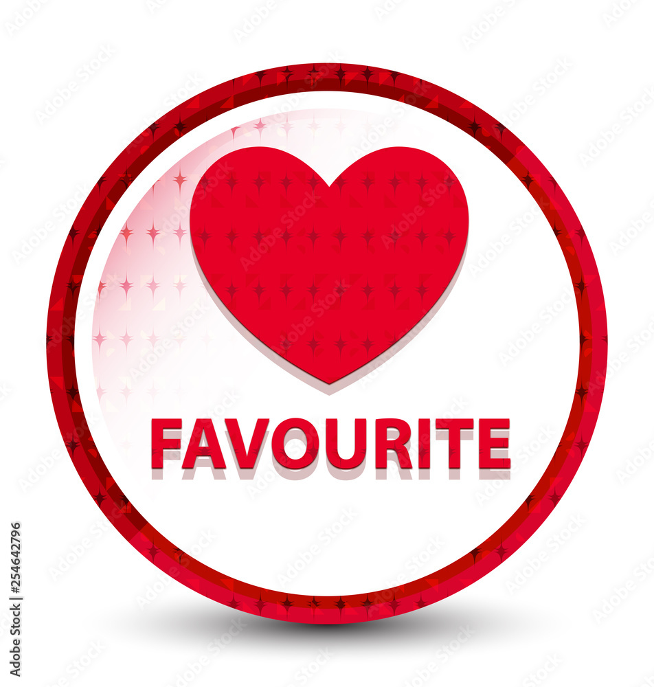 Favourite (heart icon) misty frozen red round button Favourite (heart icon) misty frozen red round button