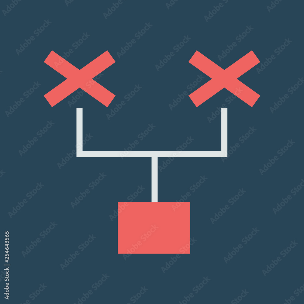 Obraz premium Silhouette icon closed network