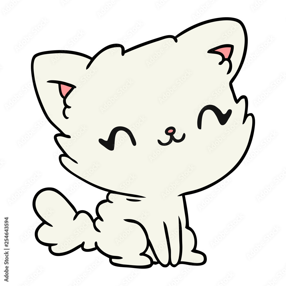 cartoon cute kawaii fluffy cat cartoon cute kawaii fluffy cat
