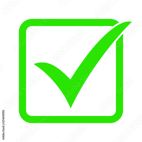 Free Download Tick icon vector symbol, green checkmark isolated on white background, check mark or checkbox pictogram, checked icon or correct choice sign. - GFXLoad