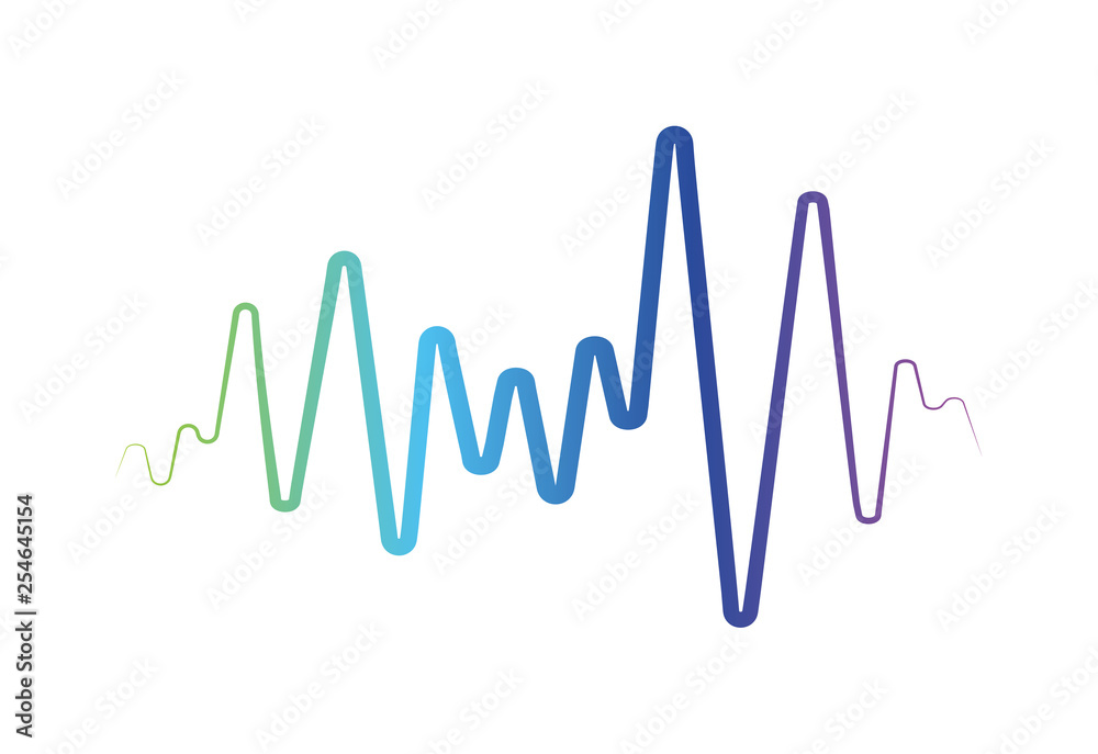 Pulse music player. Audio colorful wave logo Pulse music player. Audio colorful wave logo
