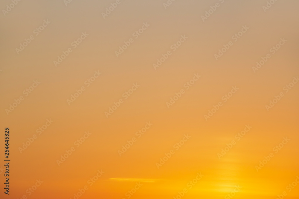 natural background: clear sunset sky