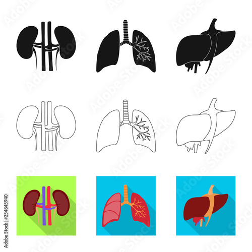 Vector design of biology and scientific sign. Collection of biology and laboratory stock vector illustration.