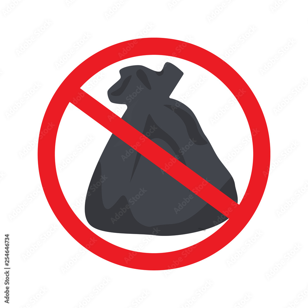 Do not litter. No littering sign isolated on white background Stock