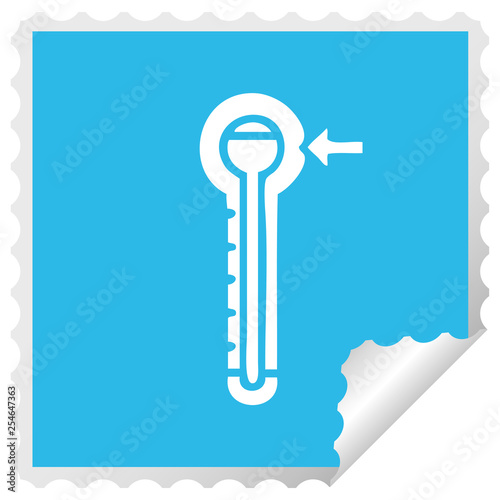 square peeling sticker cartoon hot thermometer