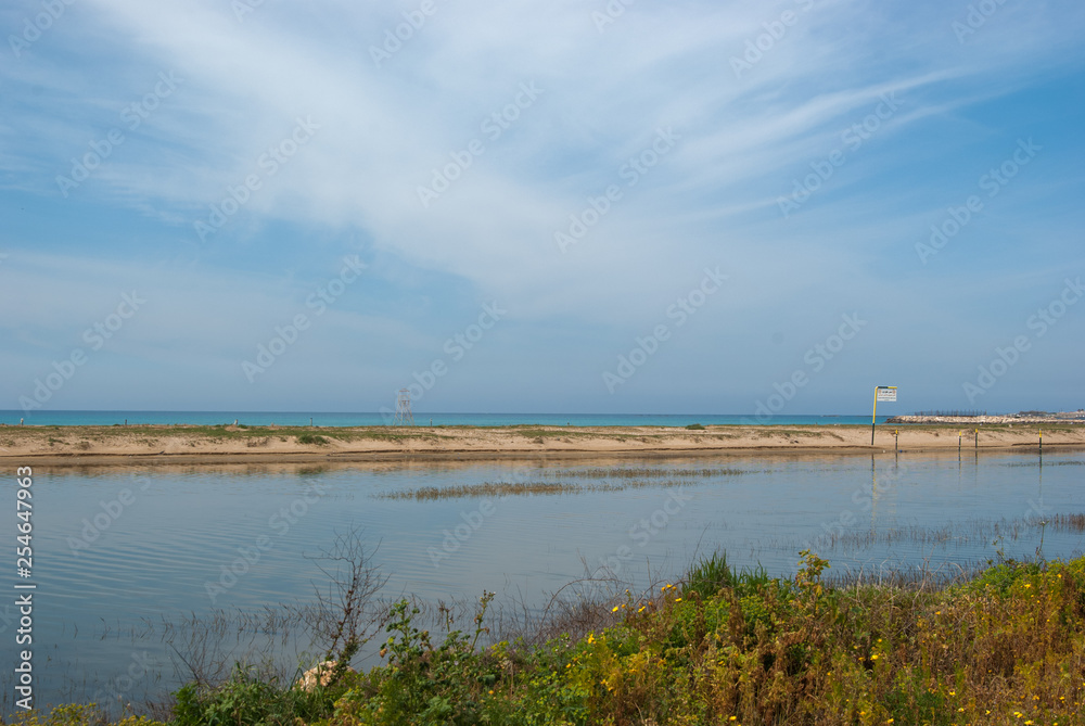 Tyre Lebanon beach view with shades of Blue