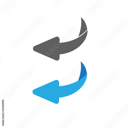 Flip over or turn arrow. Reverse sign
