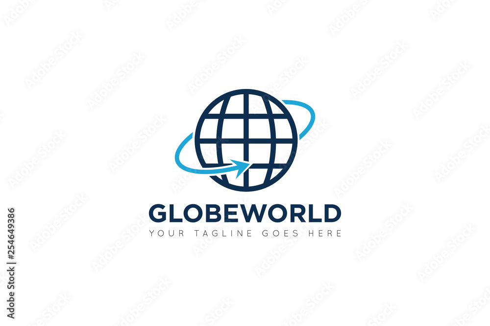 globe logo and icon Vector illustration design Template globe logo and icon Vector illustration design Template