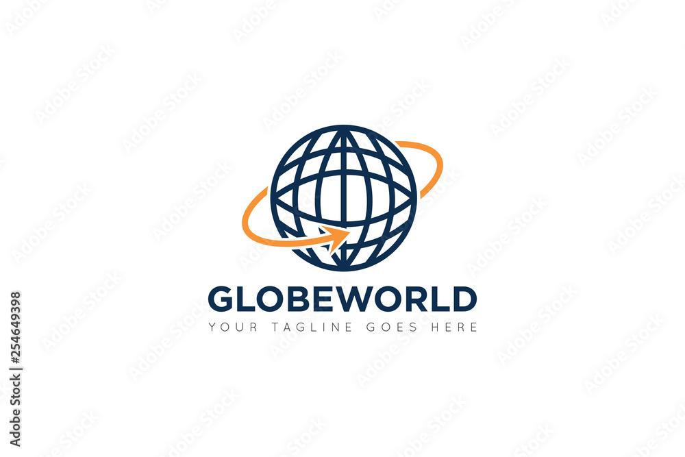 globe logo and icon Vector illustration design Template globe logo and icon Vector illustration design Template