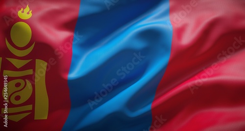 Official flag of Mongolia. photo