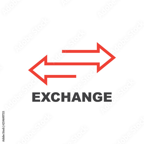 Exchange logo. Flip over or turn arrow. Reverse sign
