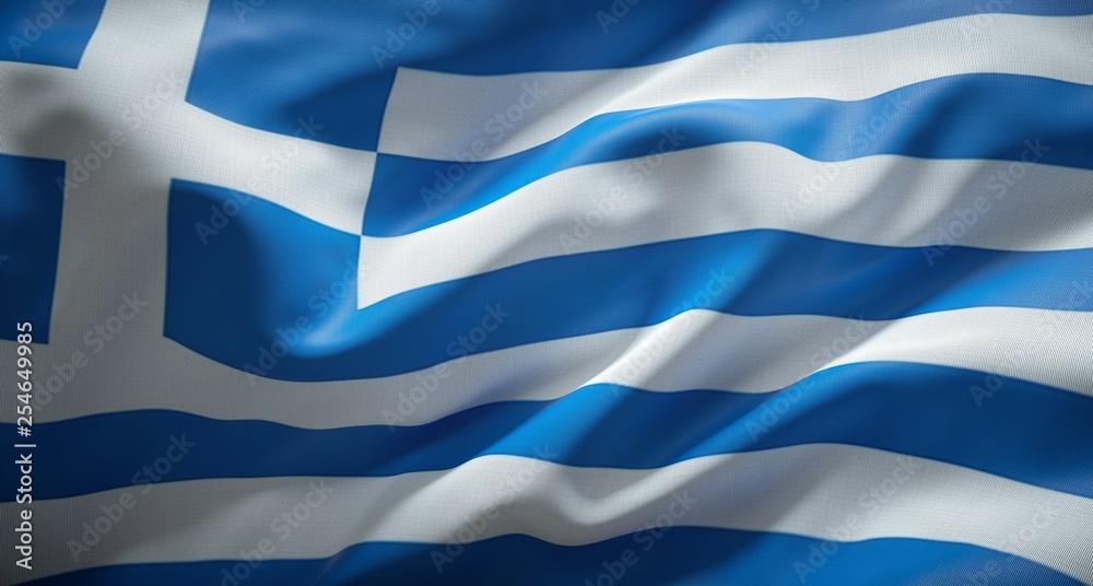 Fototapeta premium Official flag of the Hellenic Republic. Greece.