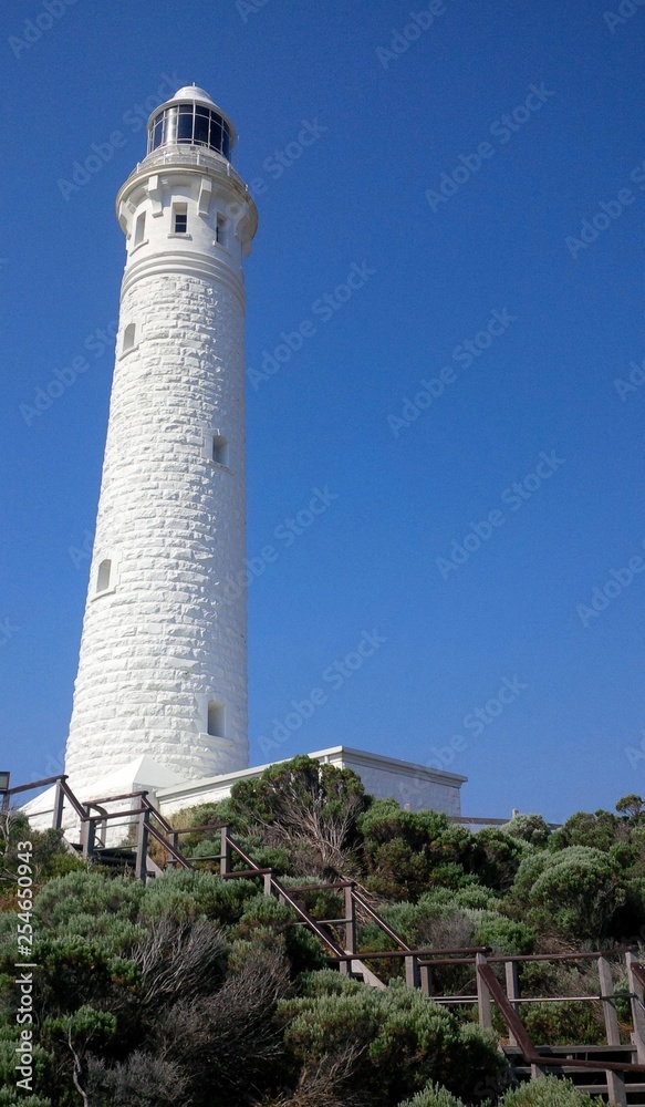 The Cape Leeuwin Lighthouse is a lighthouse located on the headland of Cape Leeuwin, the most south-westerly point on the mainland of the Australian Continent, in the state of Western Australia. The Cape Leeuwin Lighthouse is a lighthouse located on the headland of Cape Leeuwin, the most south-westerly point on the mainland of the Australian Continent, in the state of Western Australia.