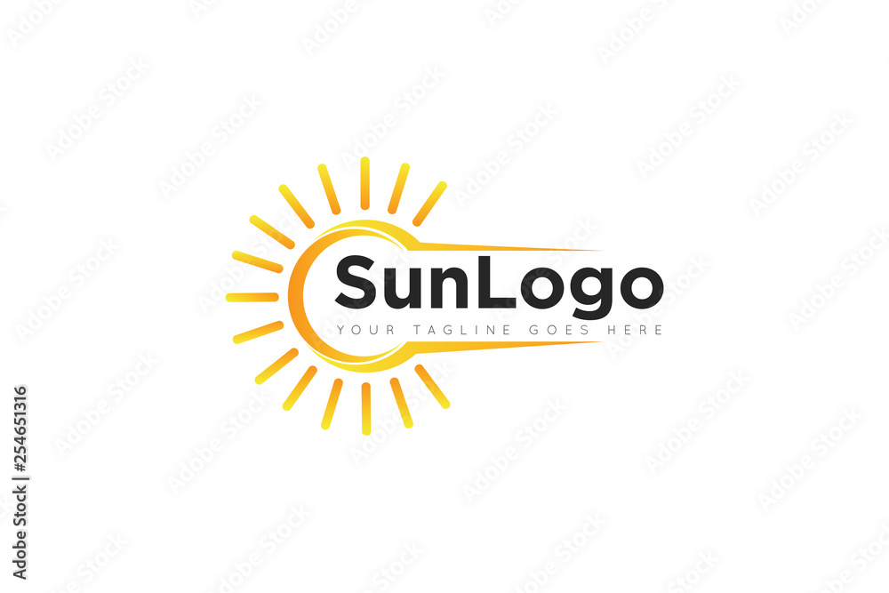 Fototapeta premium sun logo and icon Vector design Template. Vector Illustrator Eps.10