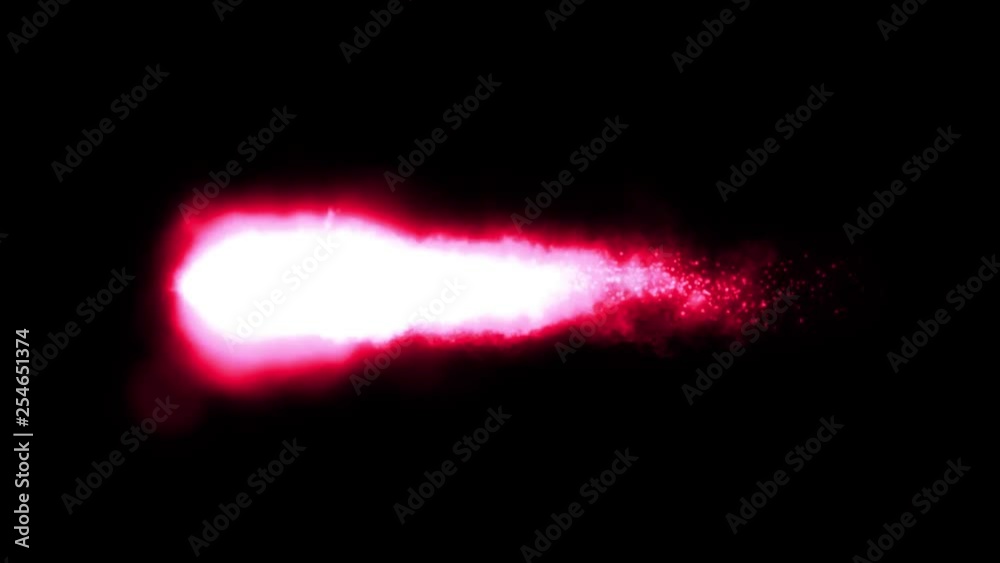 Shockwave Power Fire Meteor Loop/ Animation of a powerful fire comet with speed explosion wave effect, fluid distortion and turbulence effects seamless looping