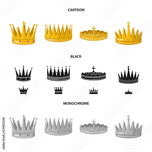Isolated object of medieval and nobility symbol. Collection of medieval and monarchy vector icon for stock.