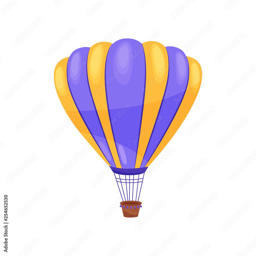 Fototapeta premium Hot air balloon concept. Vector flat illustration.