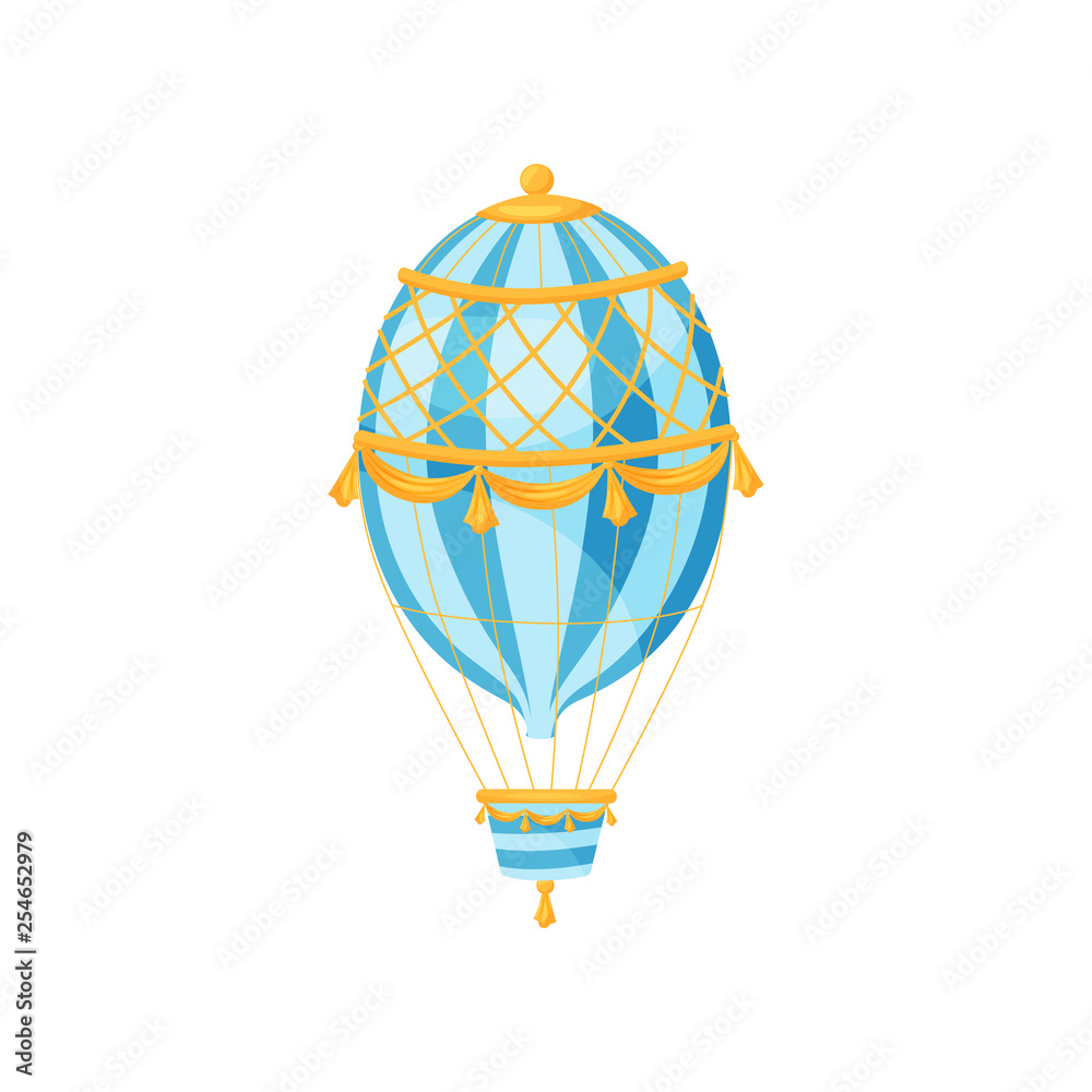 Fototapeta premium Hot air balloon concept. Vector flat illustration.