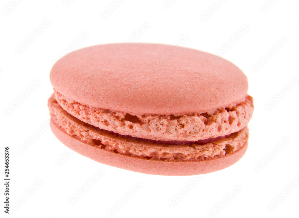 pink macaroon isolated on white background pink macaroon isolated on white background