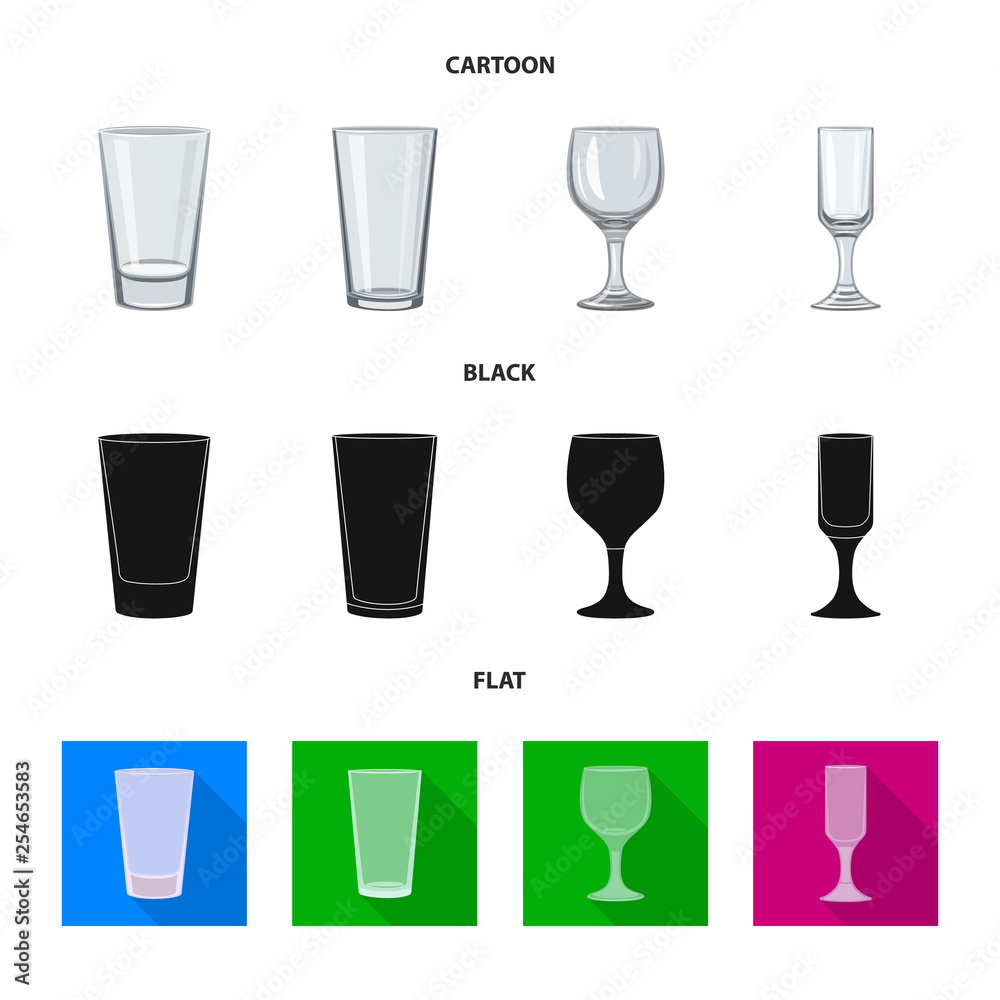 Vector illustration of form and celebration sign. Set of form and volume stock vector illustration.