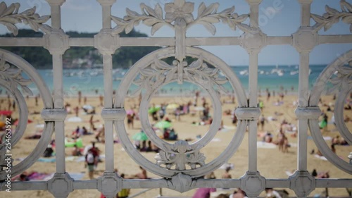 Barandilla del Paseo de la Concha en San sebastian, Pais Vasco, España