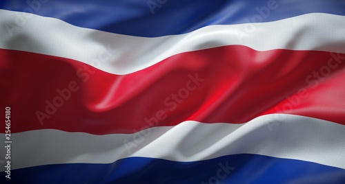 Bandera oficial de la República de Costa Rica.