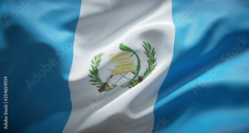 Bandera oficial de la República de Guatemala. photo