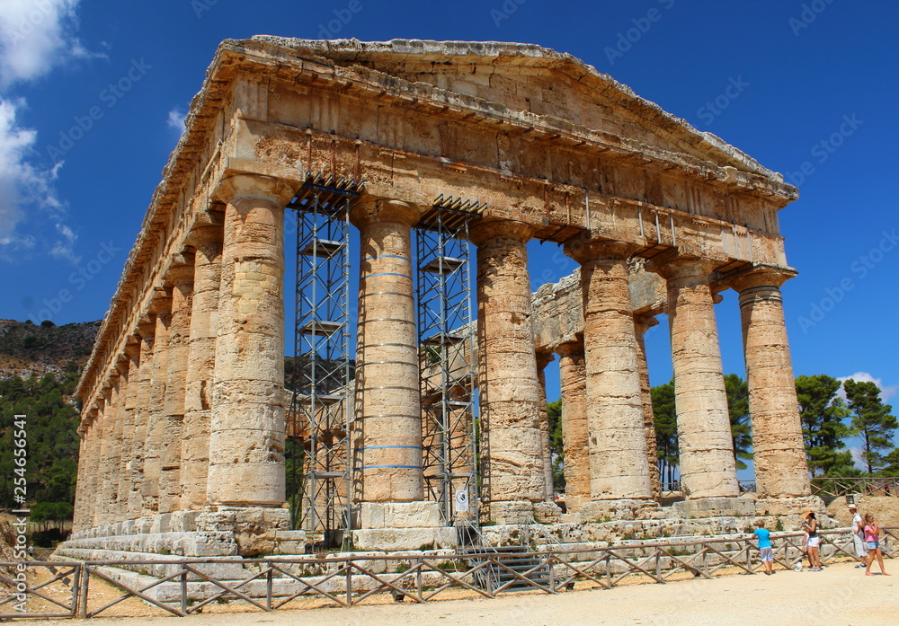 Classic Doric Greek Temple At Segesta, Sicily