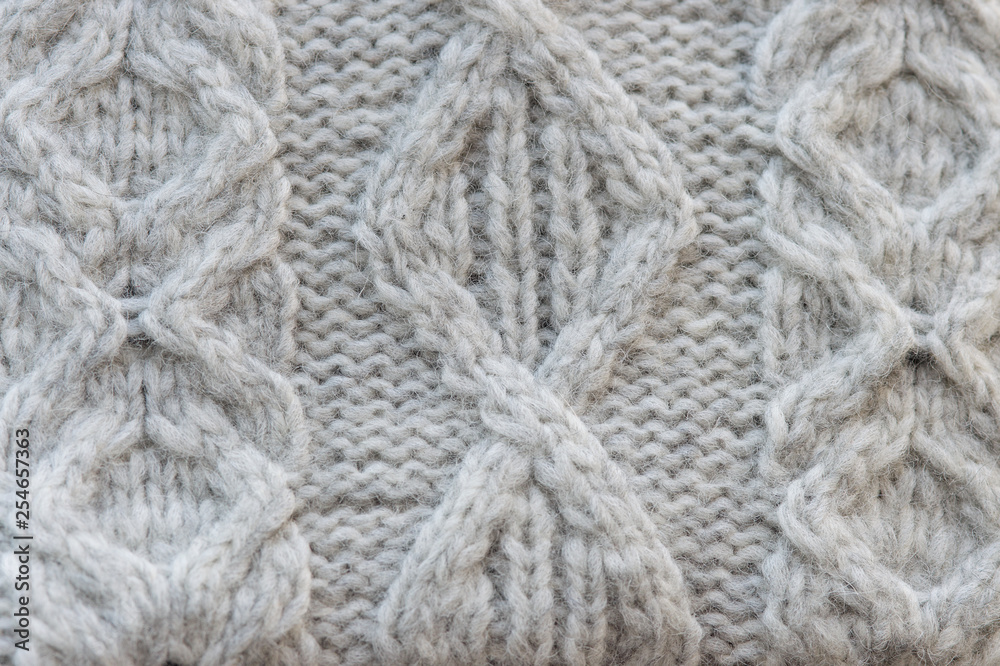 Handmade woolen fabric close-up Handmade woolen fabric close-up