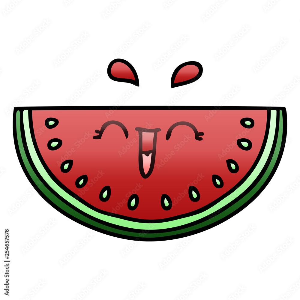 quirky gradient shaded cartoon watermelon quirky gradient shaded cartoon watermelon